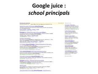 Google juice : school principals