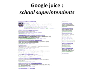 Google juice : school superintendents