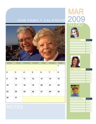 2009 Family Calendar Slide 3