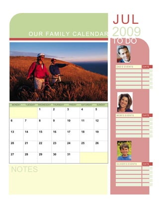 2009 Family Calendar Slide 7