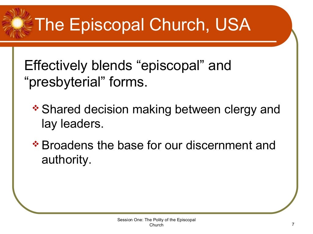 Introduction to the Polity of the Episcopal Church, Part 1