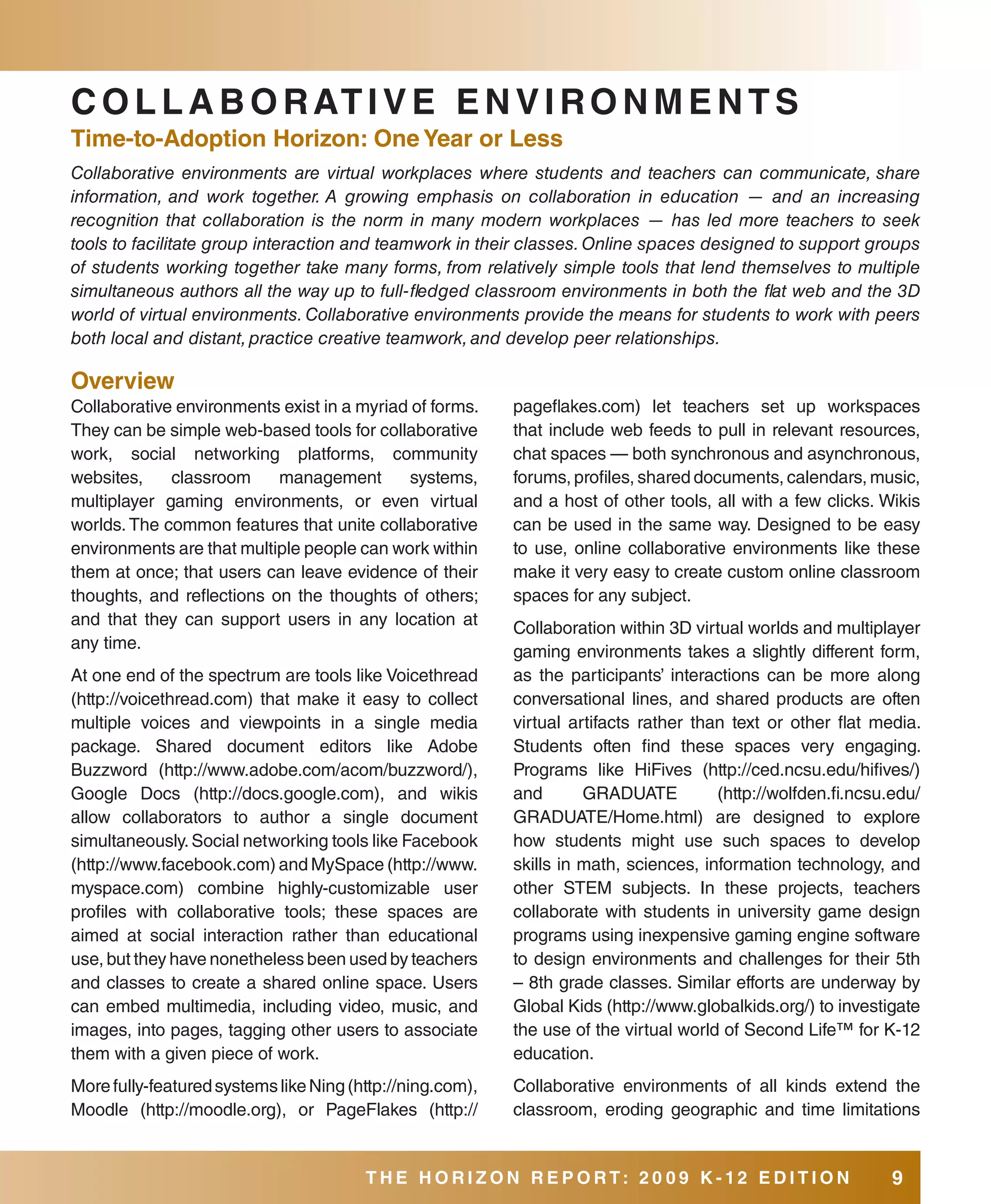 2009 Horizon Report K12