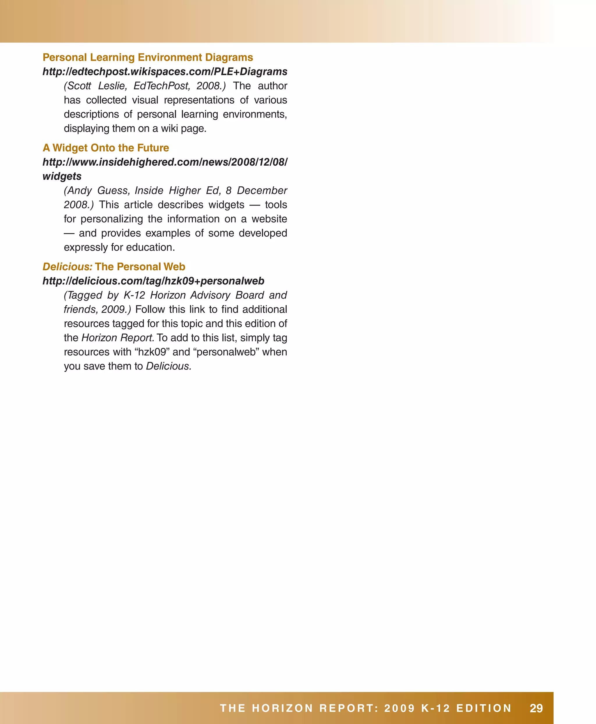 2009 Horizon Report K12