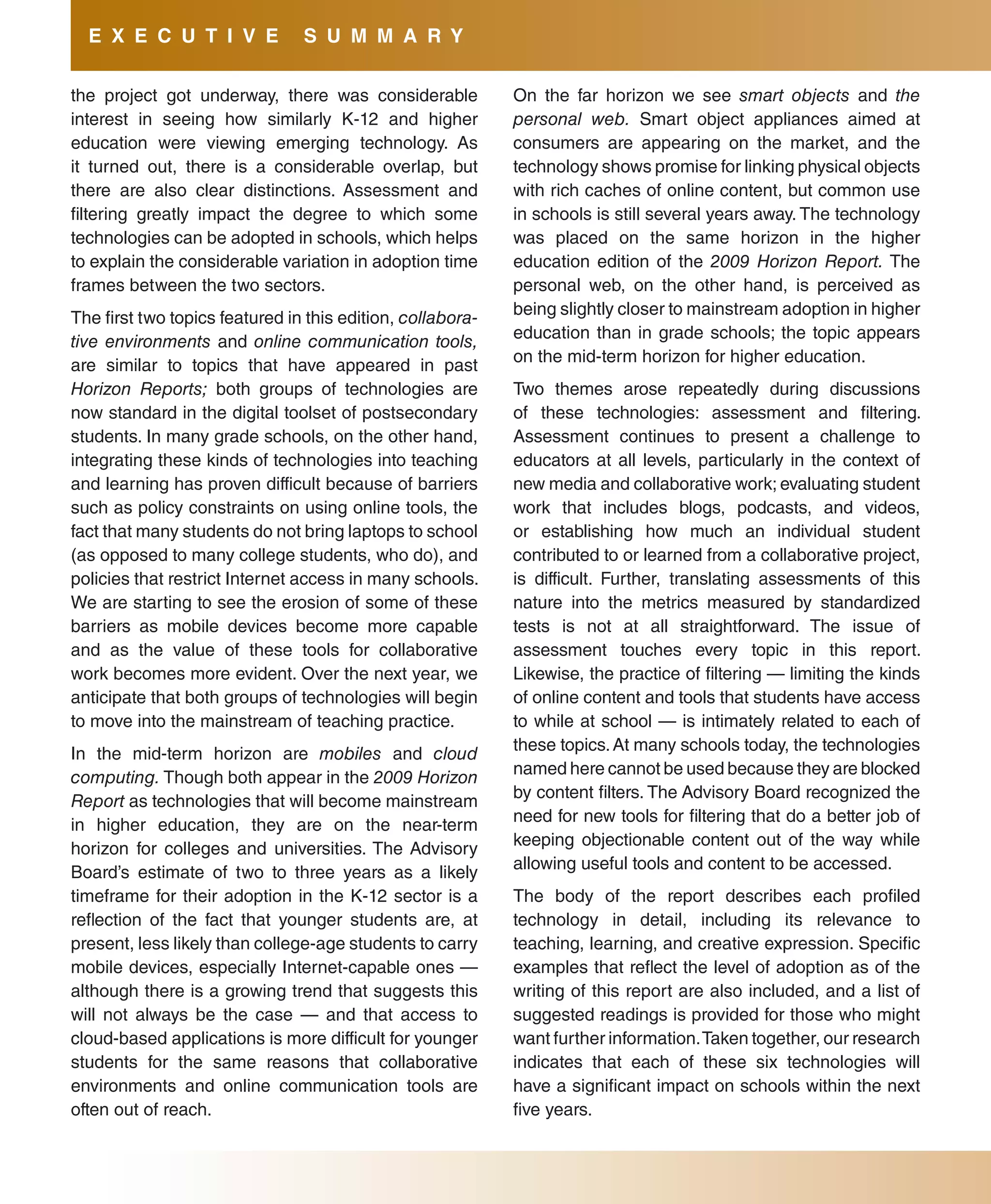 2009 Horizon Report K12