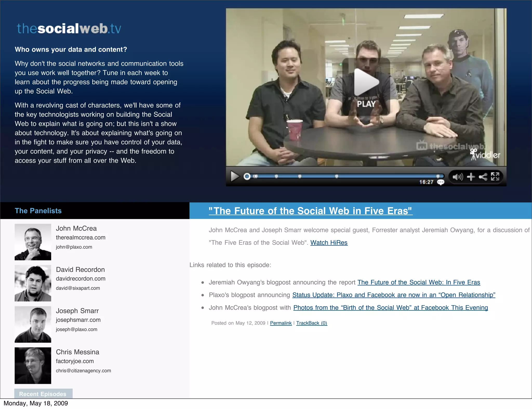 A Social Web Intro at the Internet Identity Workshop