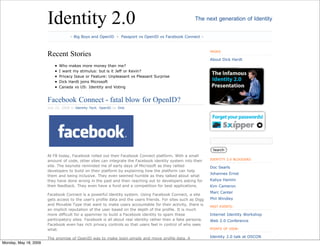 A Social Web Intro at the Internet Identity Workshop