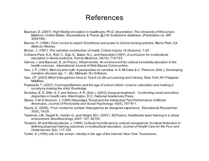 Cultural competence and dissertation