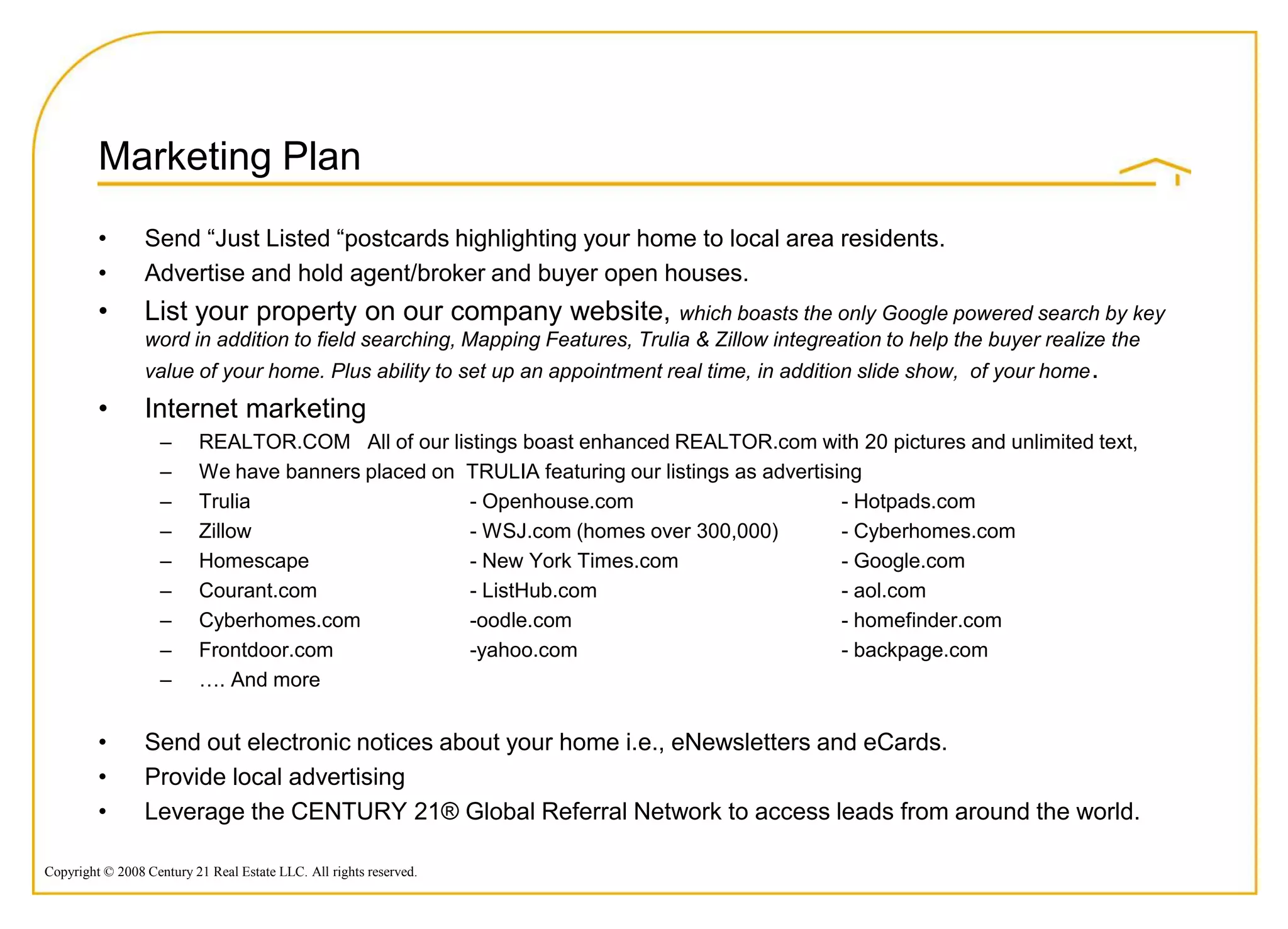 2009 Listing Presentation. Kim Lambert
