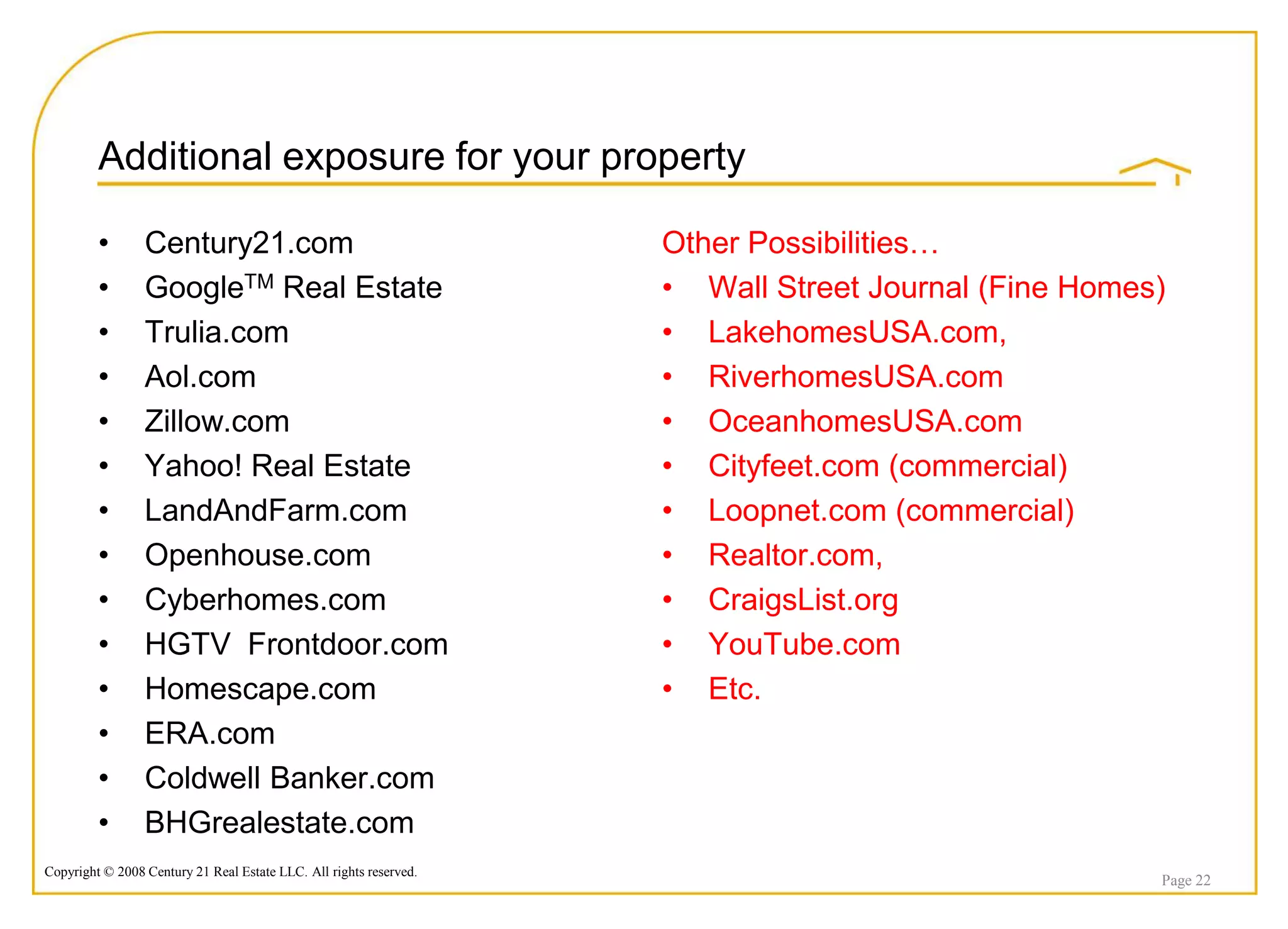 2009 Listing Presentation. Kim Lambert