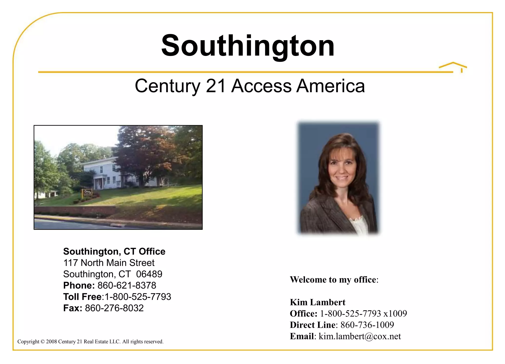 2009 Listing Presentation. Kim Lambert