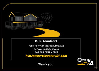2009 Listing Presentation. Kim Lambert