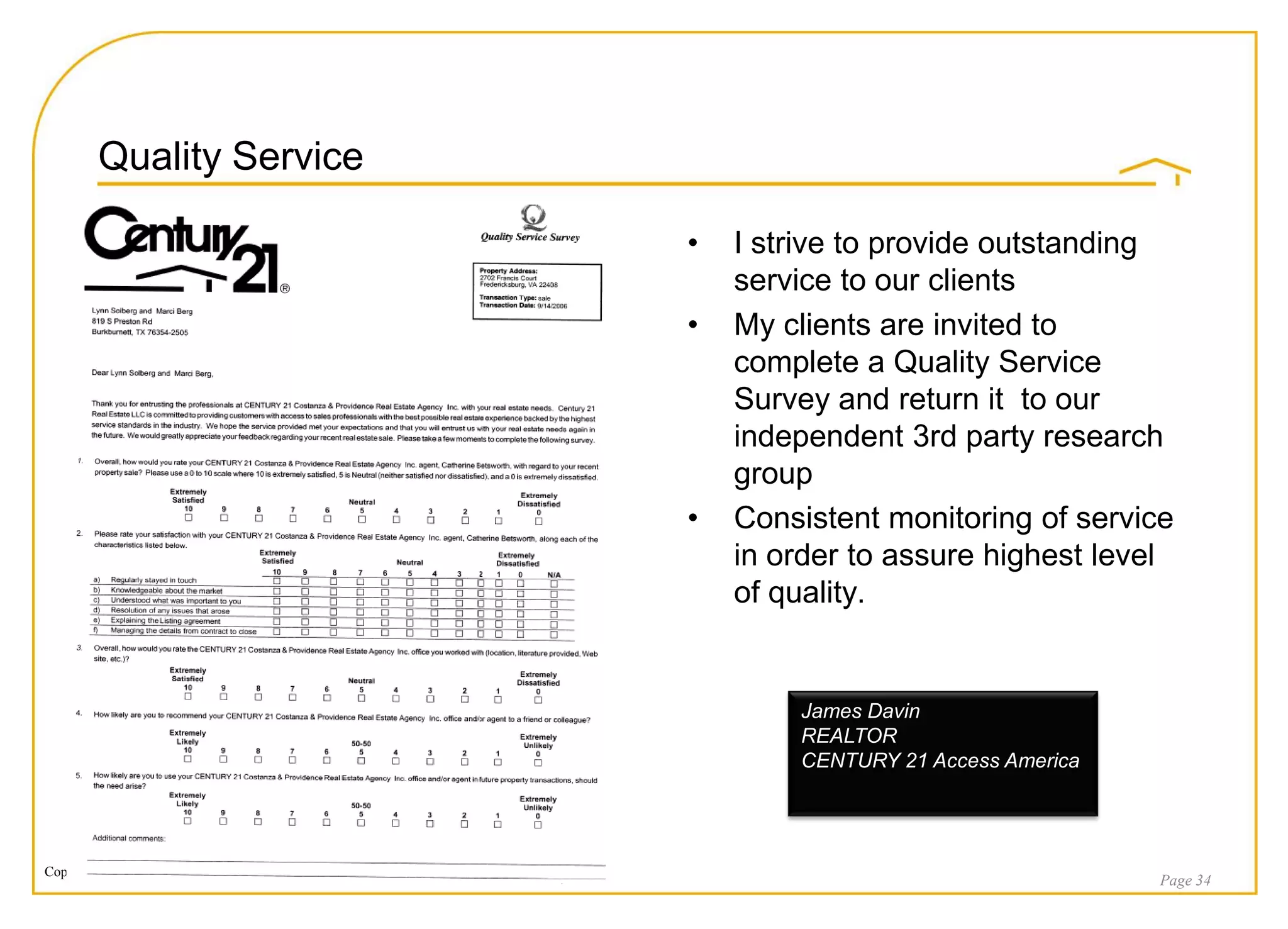 2009 Listing Presentation Jim Davin