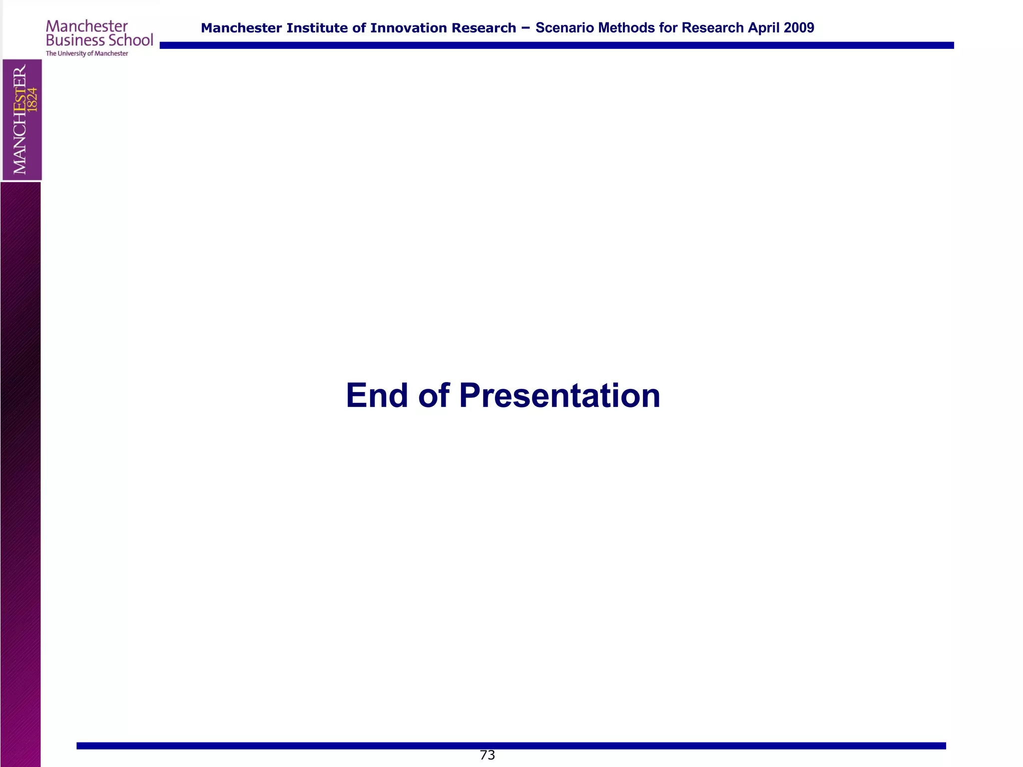 End of Presentation 