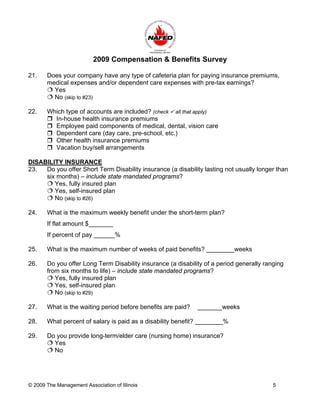 2009 nafed compensation & benefits survey questionnaire | PDF