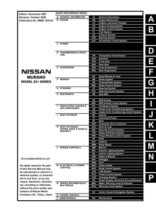 2009 nissan murano service repair manual