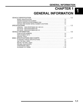 2009 Polaris Sportsman 300 4X4 Service Repair Manual.pdf