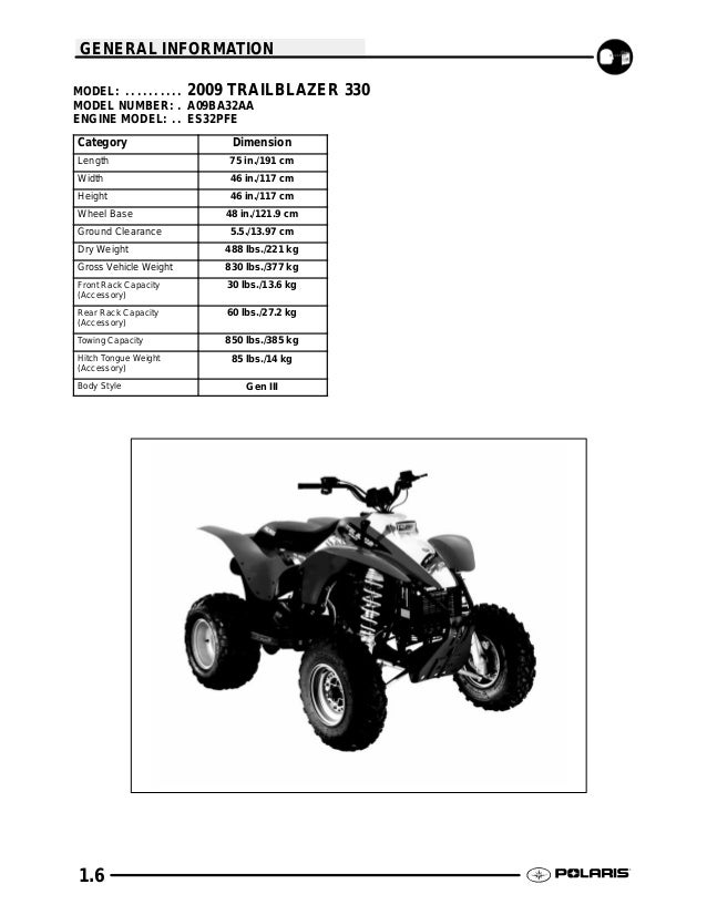 2009 polaris trail boss 330 service repair manual