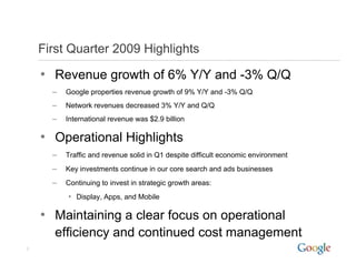 2009 Q1 Google Earnings Slides