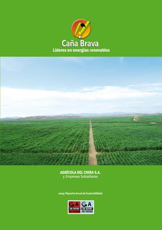 Caña Brava
Líderes en energías renovables




   AGRÍCOLA DEL CHIRA S.A.
     y Empresas Subsidiarias



  2009 / Reporte Anual de Sostenibilidad
                                           2009 / REPORTE DE SOSTENIBILIDAD / 1
 