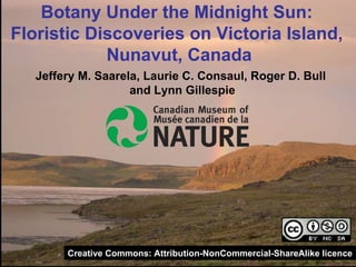 Botany Under the Midnight Sun:  Floristic Discoveries on Victoria Island,  Nunavut, Canada Jeffery M. Saarela, Laurie C. Consaul, Roger D. Bull  and Lynn Gillespie Creative Commons: Attribution-NonCommercial-ShareAlike licence 