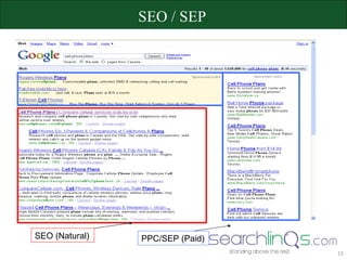 SEO / SEP SEO (Natural) PPC/SEP (Paid) 