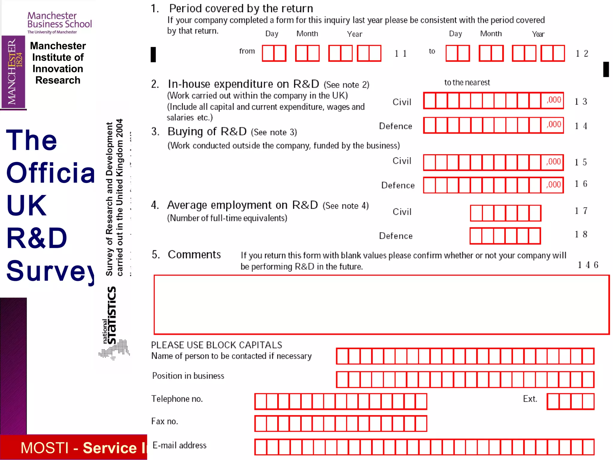 The Official UK R&D Survey 