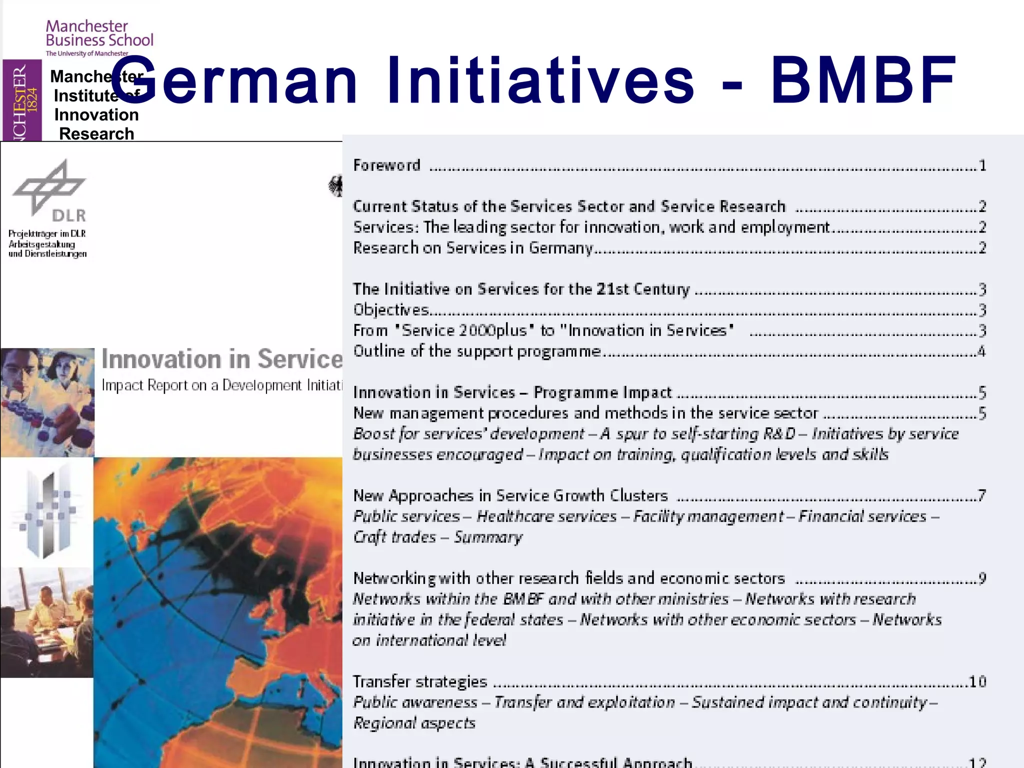 German Initiatives - BMBF 
