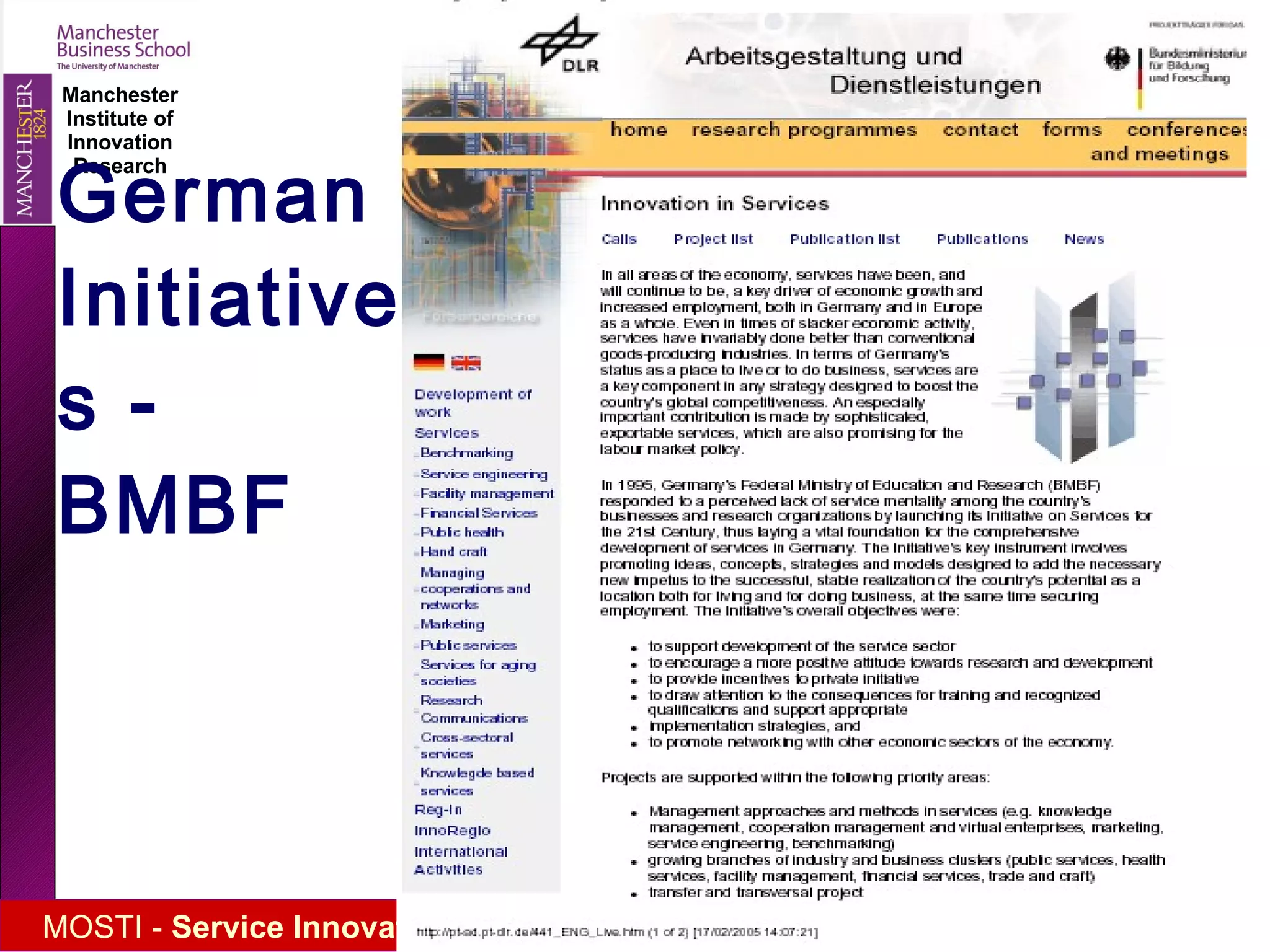 German Initiatives - BMBF 