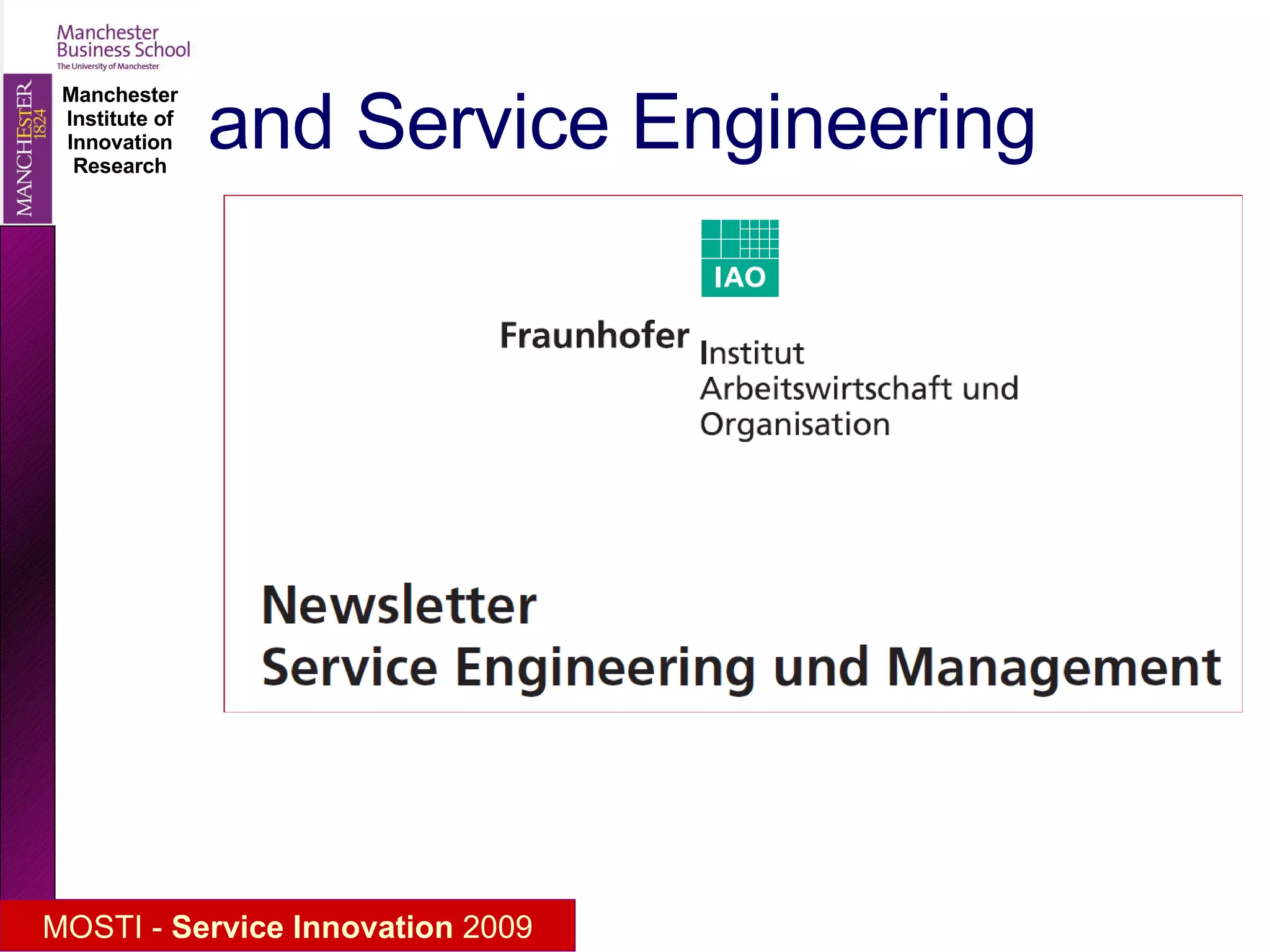 and Service Engineering 