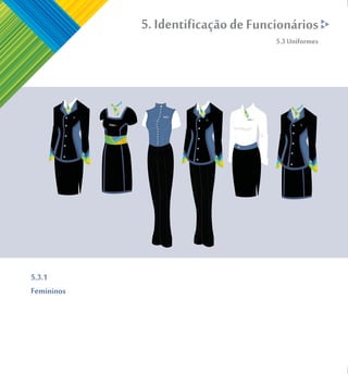 5. Identificação de Funcionários
                                    5.3 Uniformes




5.3.1
Femininos
 
