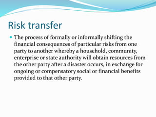 Des Risk Transfer 2009 UNISDR Terminology on Disaster Risk Reduction.pptx