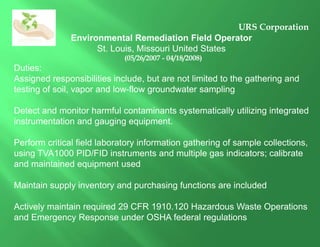 URS CorporationApril 2006- Present