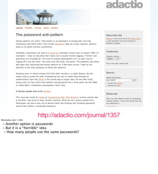 Implementing the Social Web