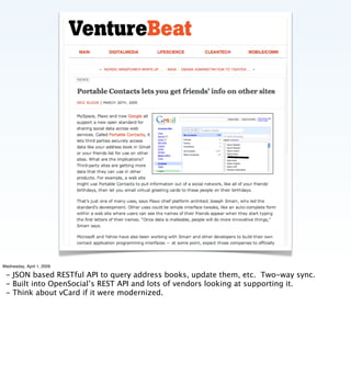 Implementing the Social Web