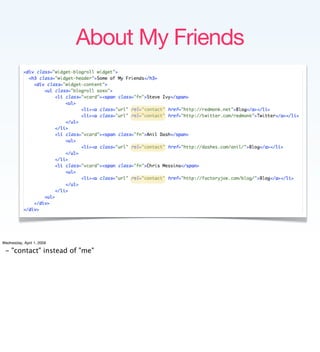 Implementing the Social Web