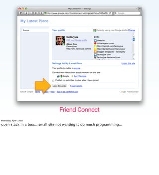 Implementing the Social Web