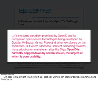 Implementing the Social Web