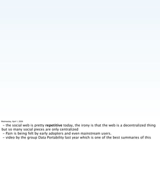 Implementing the Social Web