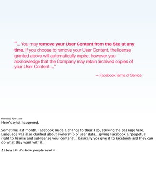 Implementing the Social Web