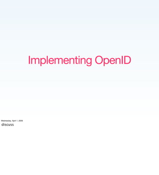 Implementing the Social Web