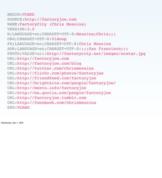 Implementing the Social Web
