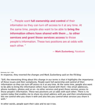 “... People want full ownership and control of their
                 information so they can turn off access to it at any...