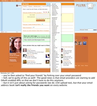 http://ﬂickr.com/photos/factoryjoe/2545757754/

Wednesday, April 1, 2009

 - you’re then asked to “ﬁnd your friends” by fo...