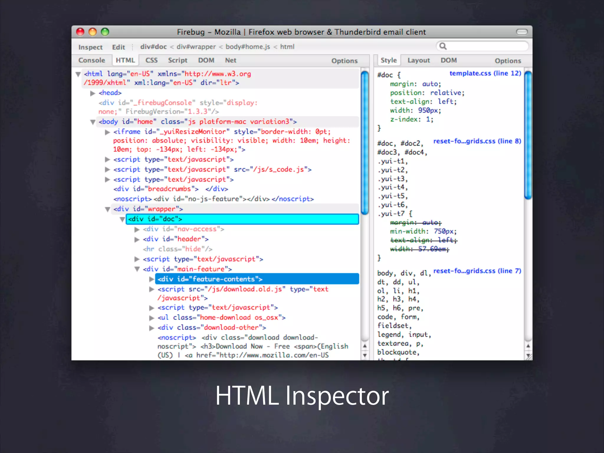 HTML Inspector
 