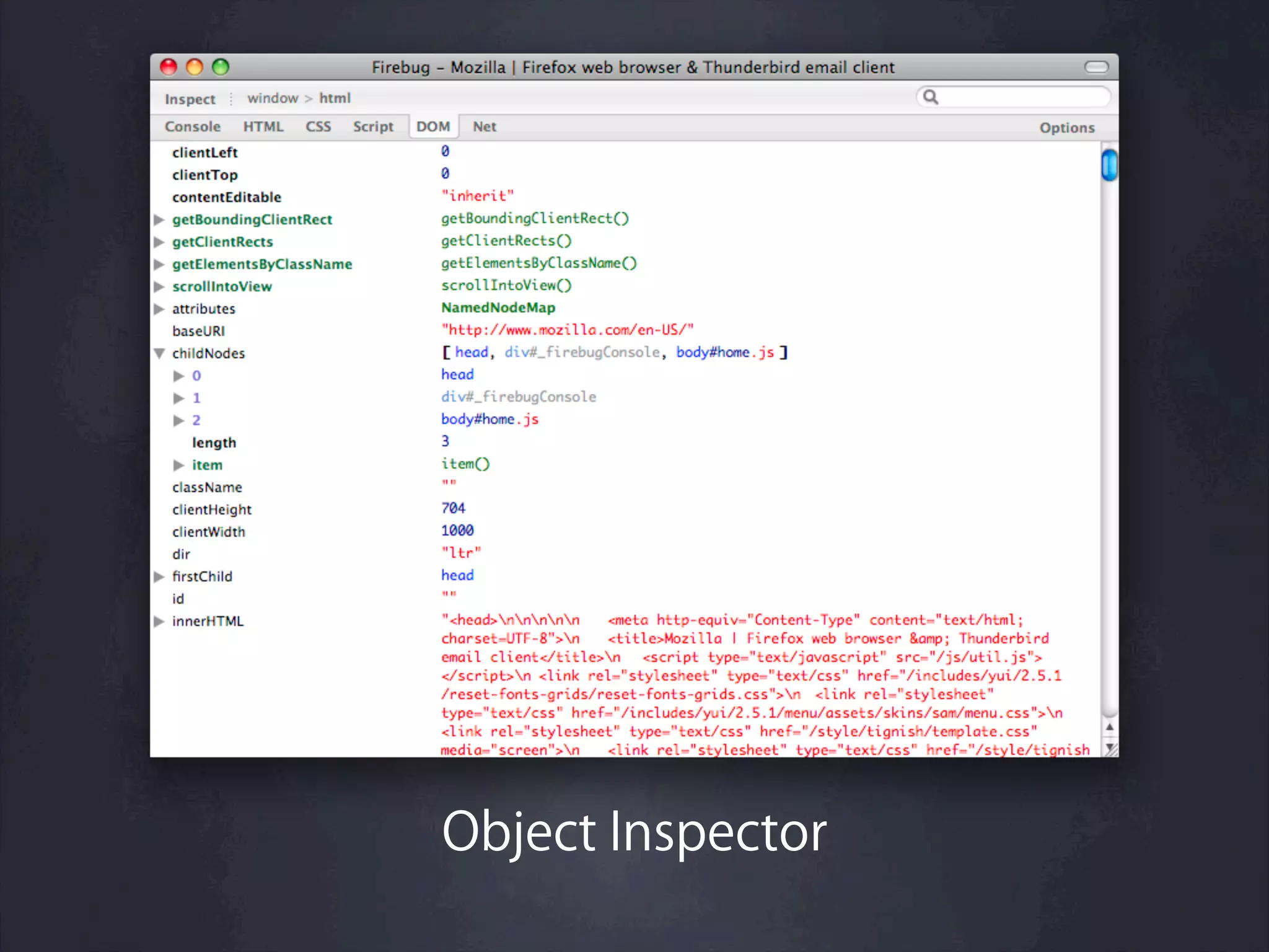 Object Inspector
 