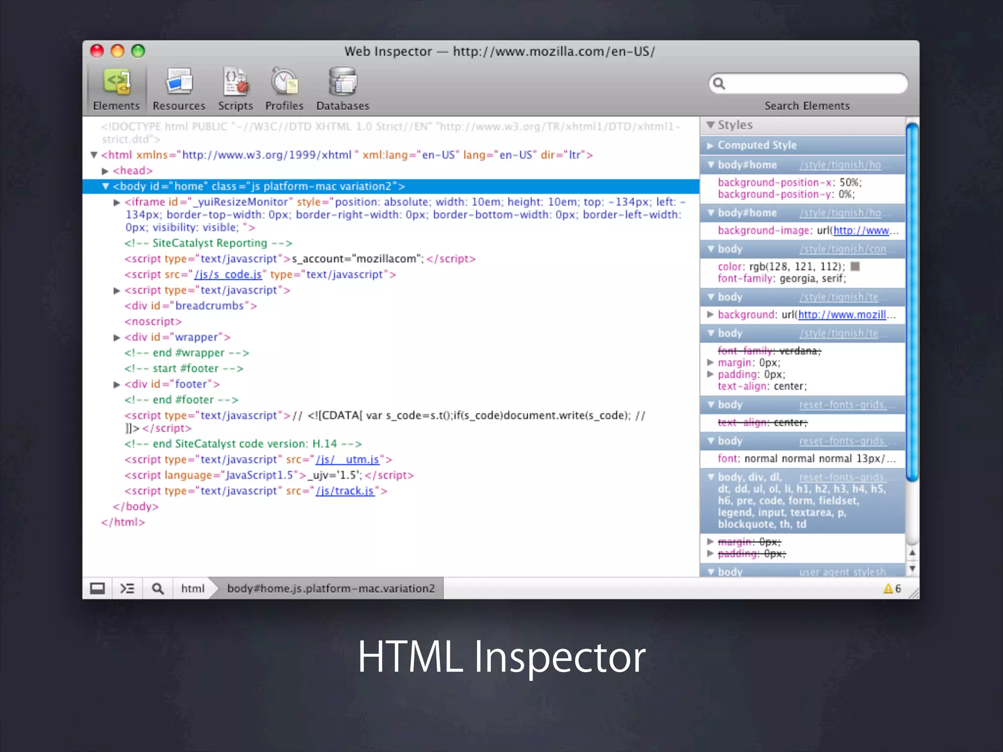 HTML Inspector
 