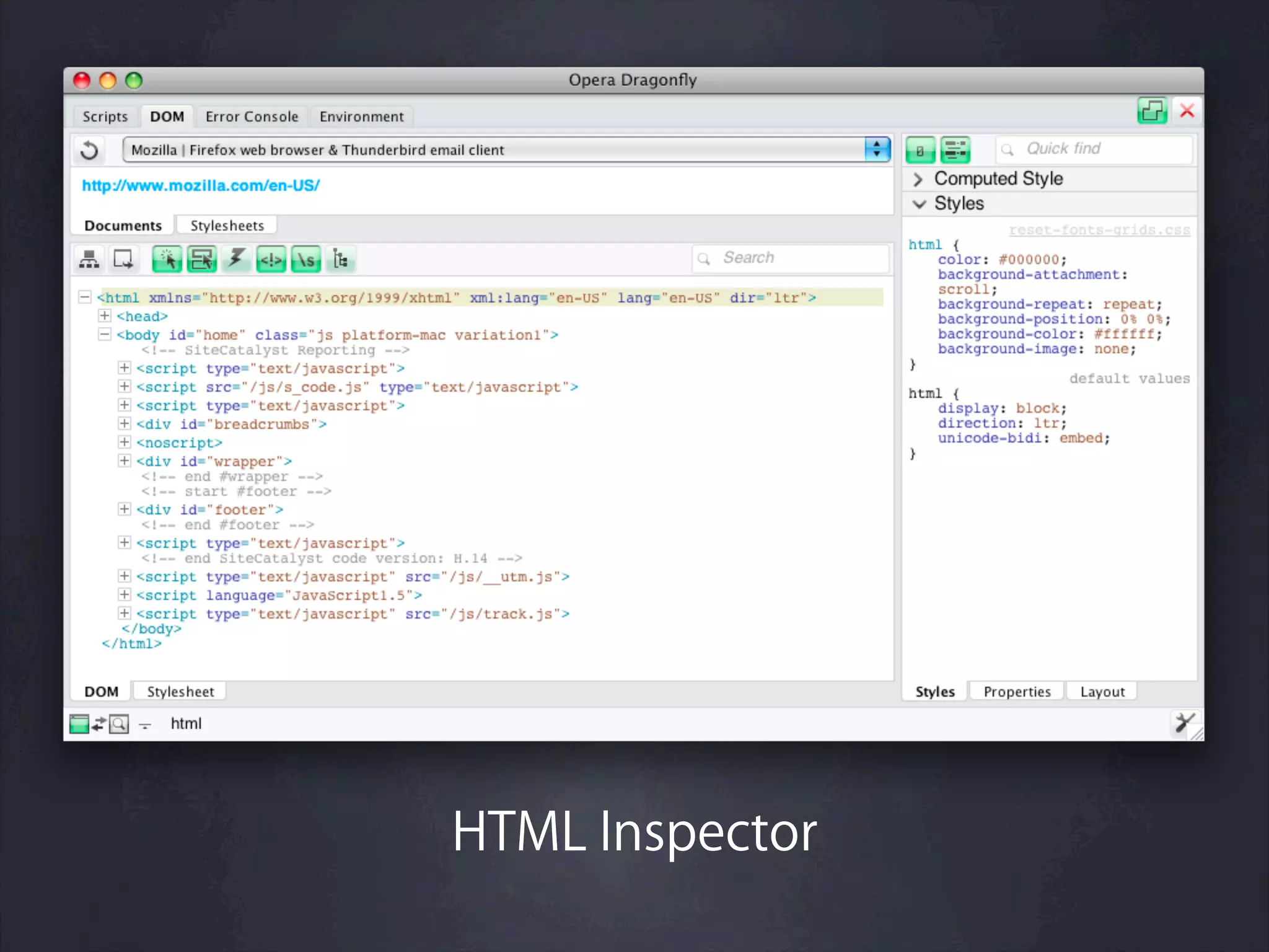 HTML Inspector
 
