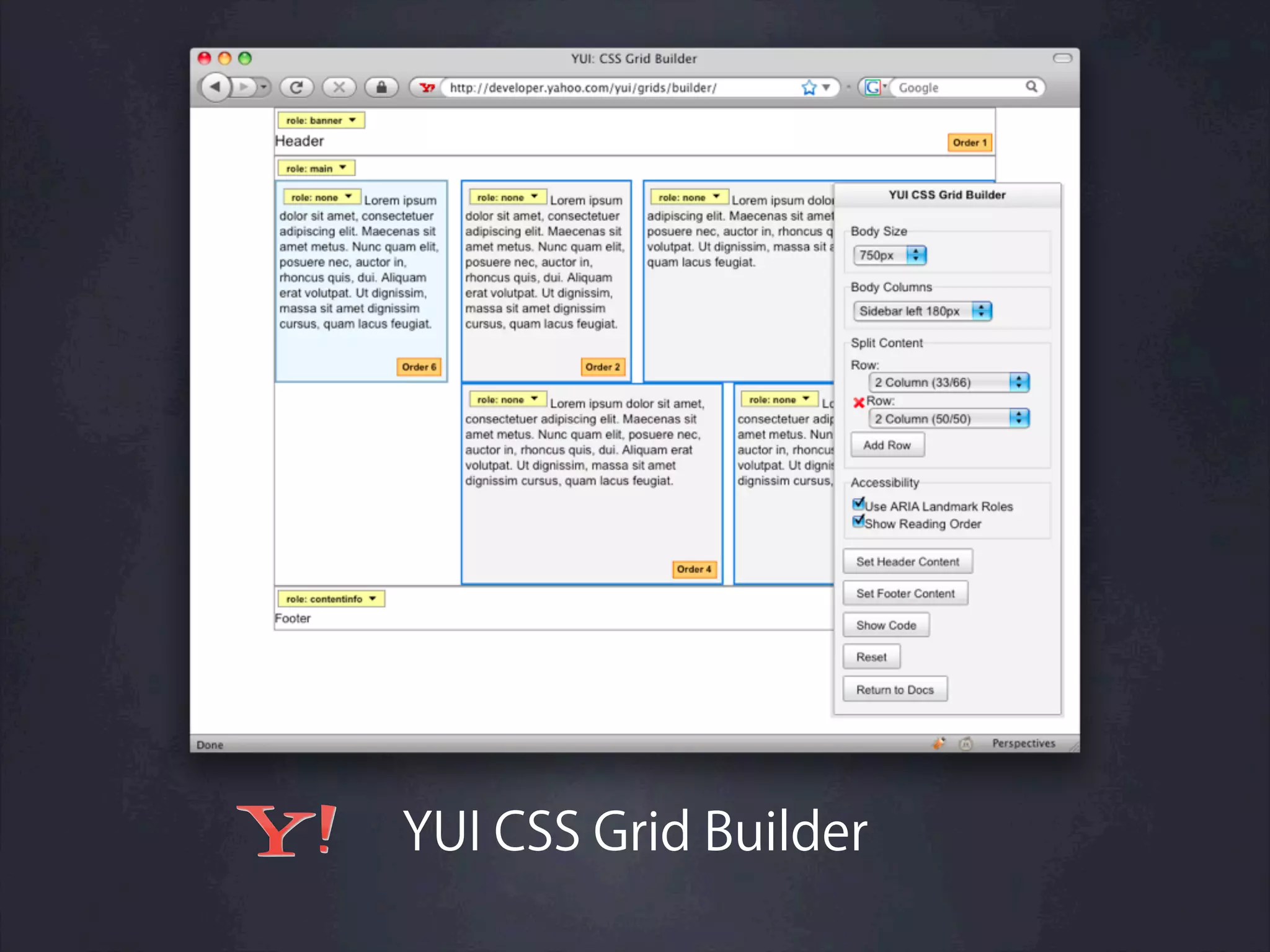 YUI CSS Grid Builder
 