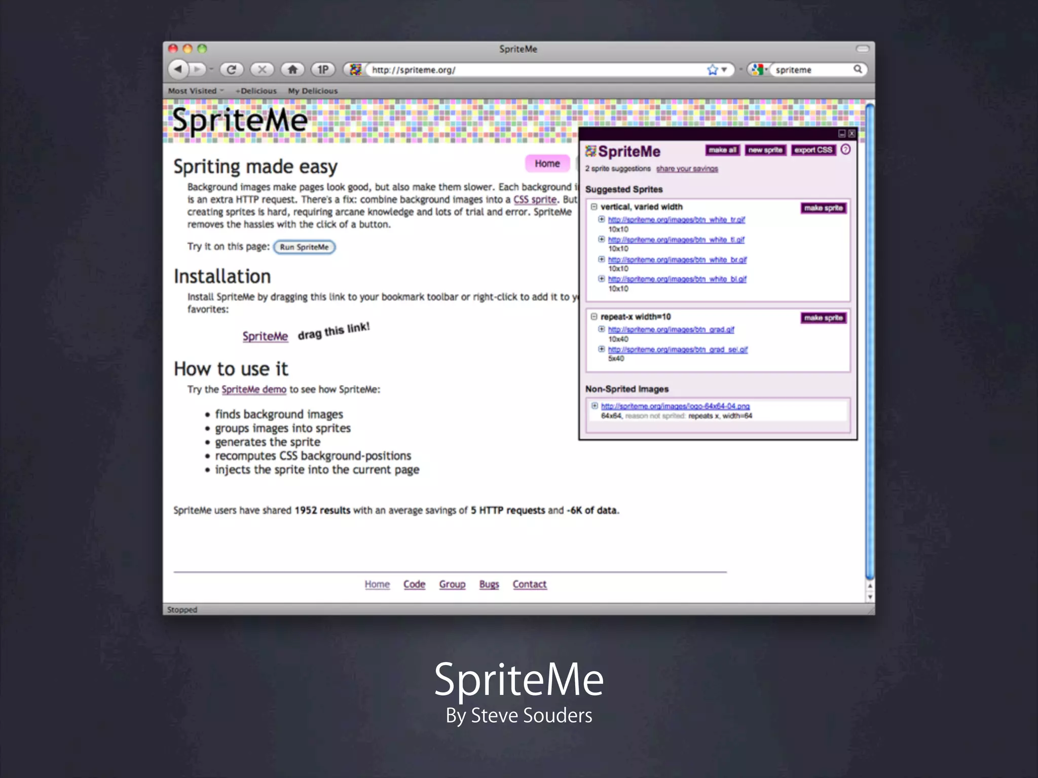 SpriteMe
By Steve Souders
 