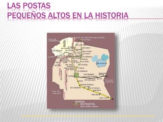 LAS POSTAS
PEQUEÑOS ALTOS EN LA HISTORIA
http://web2.cba.gov.ar/actual_web/estadisticas/informes_departnuevos/cordoba/turismo/CordobaTurismo/turismo_cultura/postas/grupo_postas.htm
 